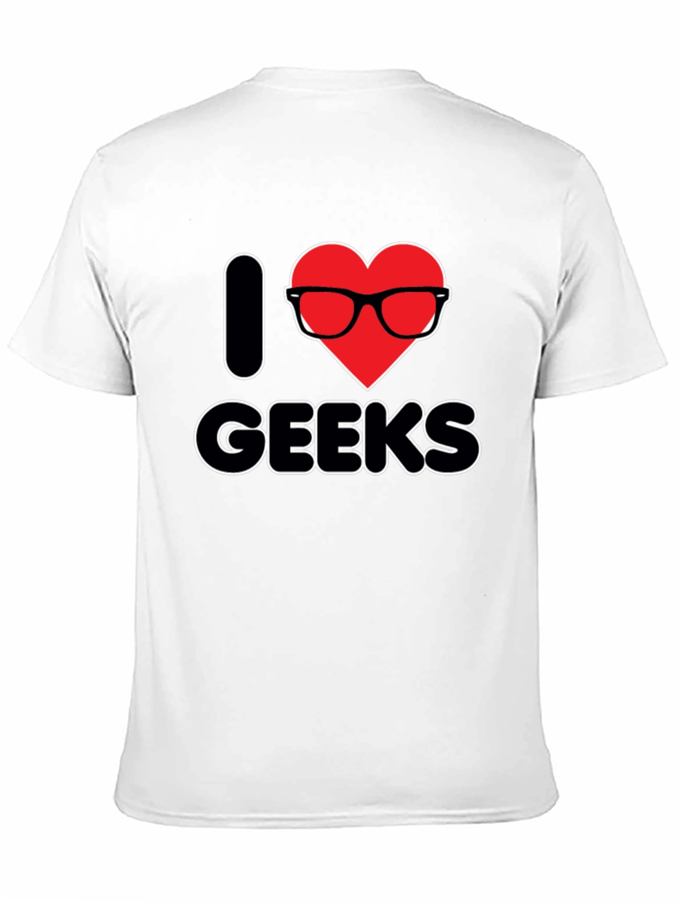 Black I Heart Geeks T-Shirt - Black Graphic Tee view 11