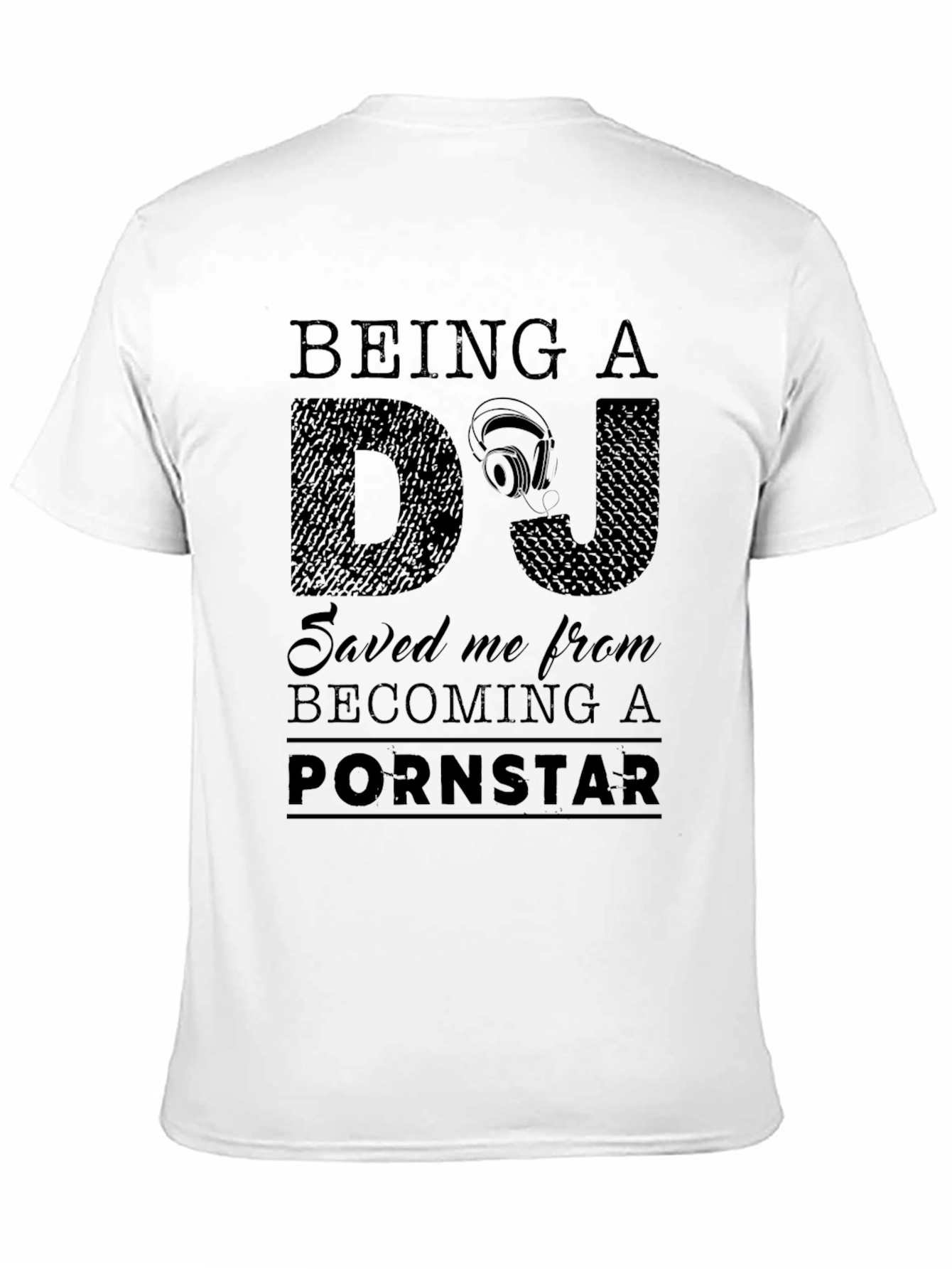 Black Being a DJ Funny Graphic Novelty T-Shirt view 11