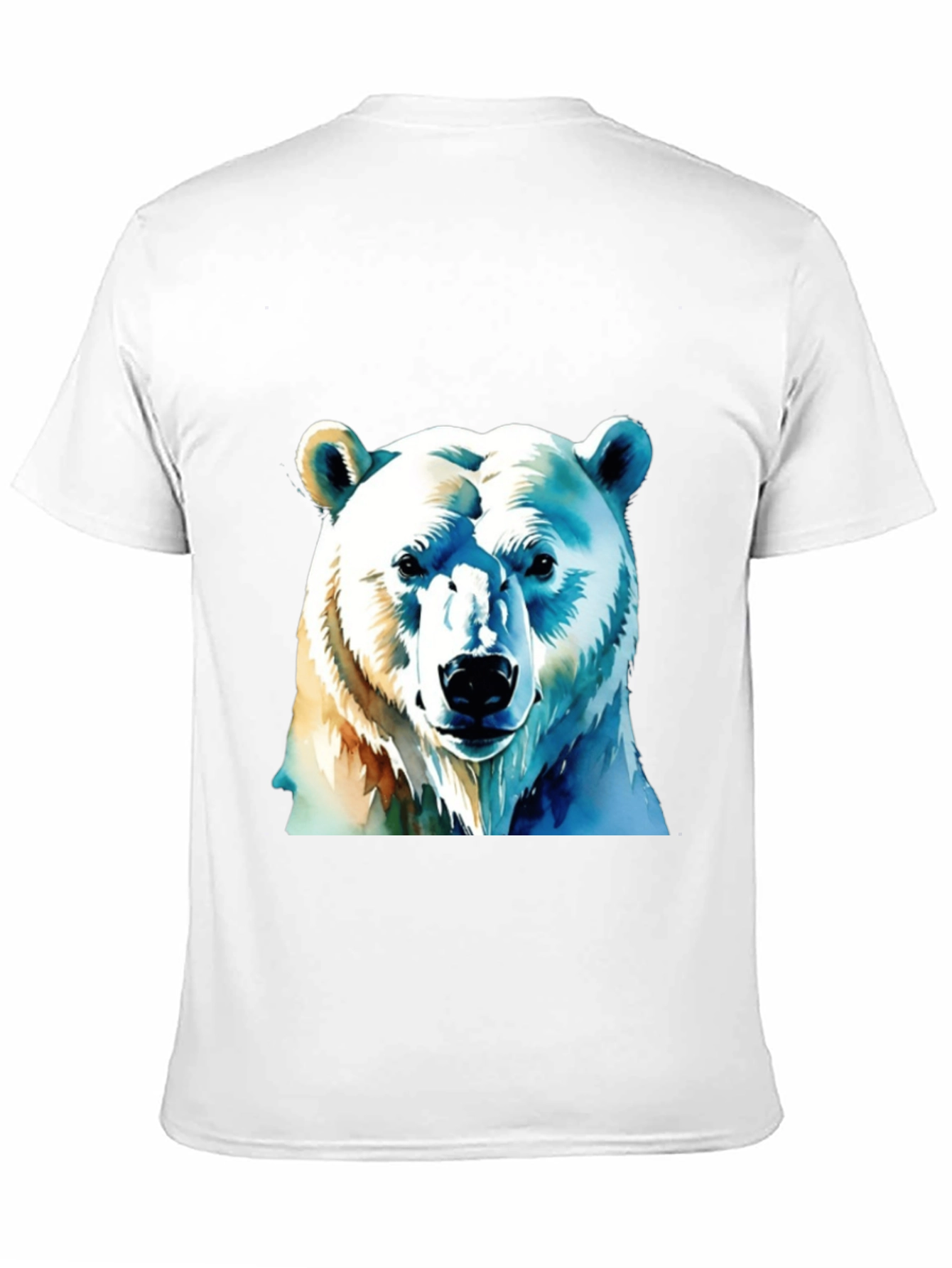 Black Polar Bear Graphic Tee - Black Cotton T-Shirt view 11