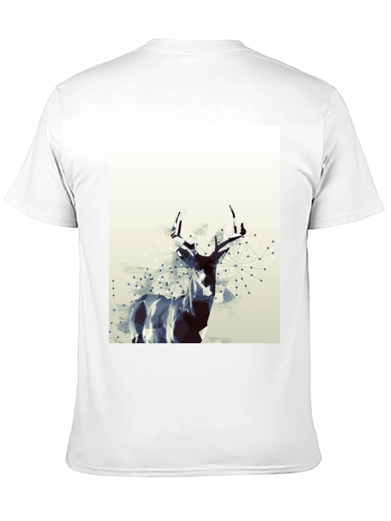 Black Geometric Deer Graphic T-Shirt - Modern Art Tee view 11