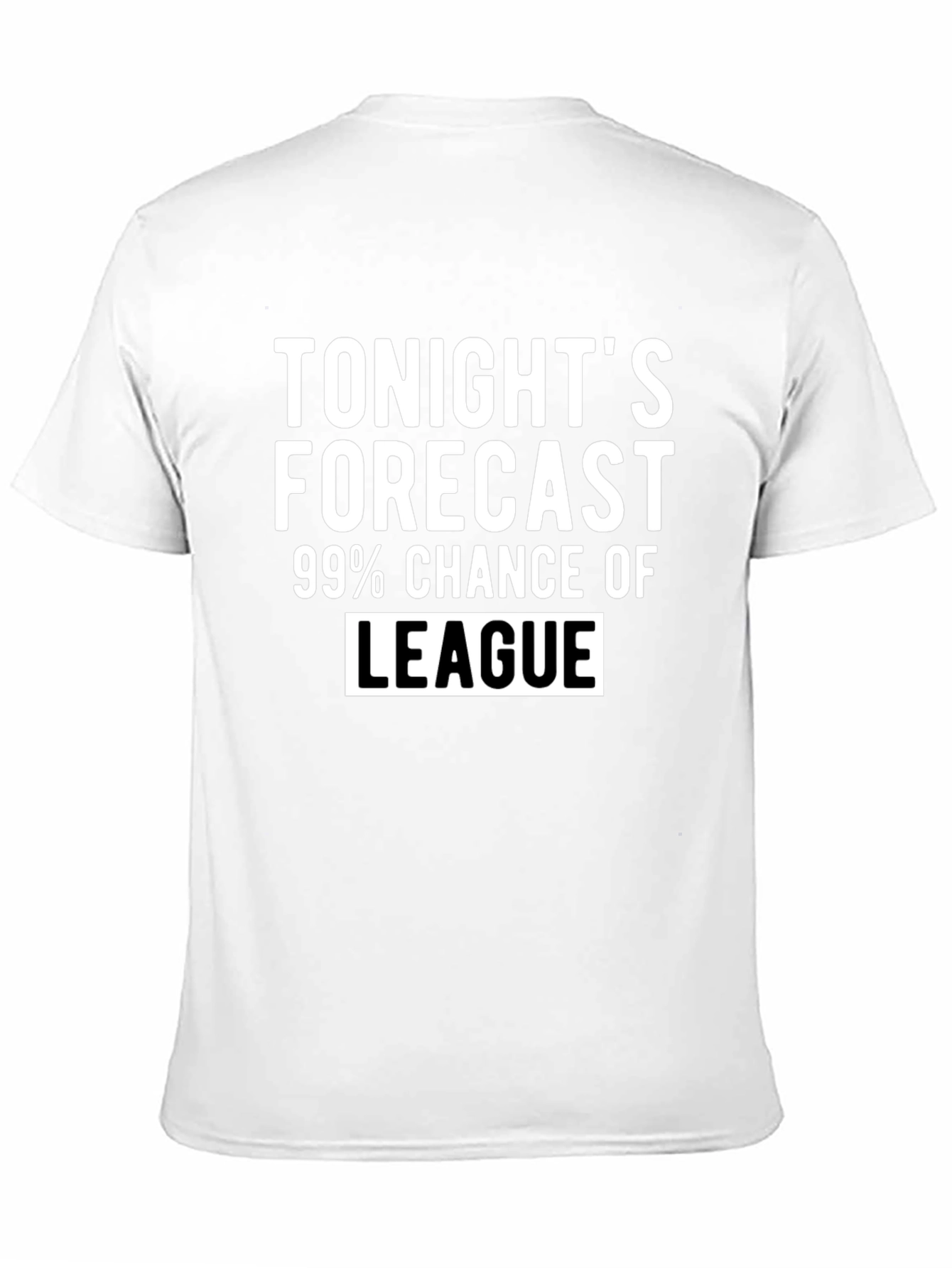 Black Funny Tonight's Forecast League T-Shirt view 11