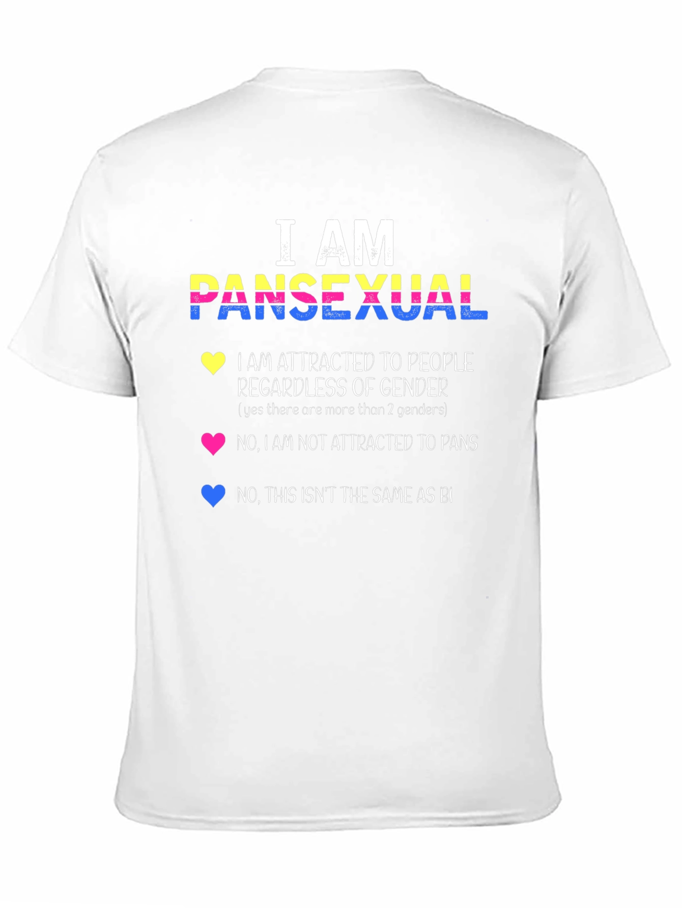 Black Pansexual Pride T-Shirt - Attracted to People, Not Pans! view 11
