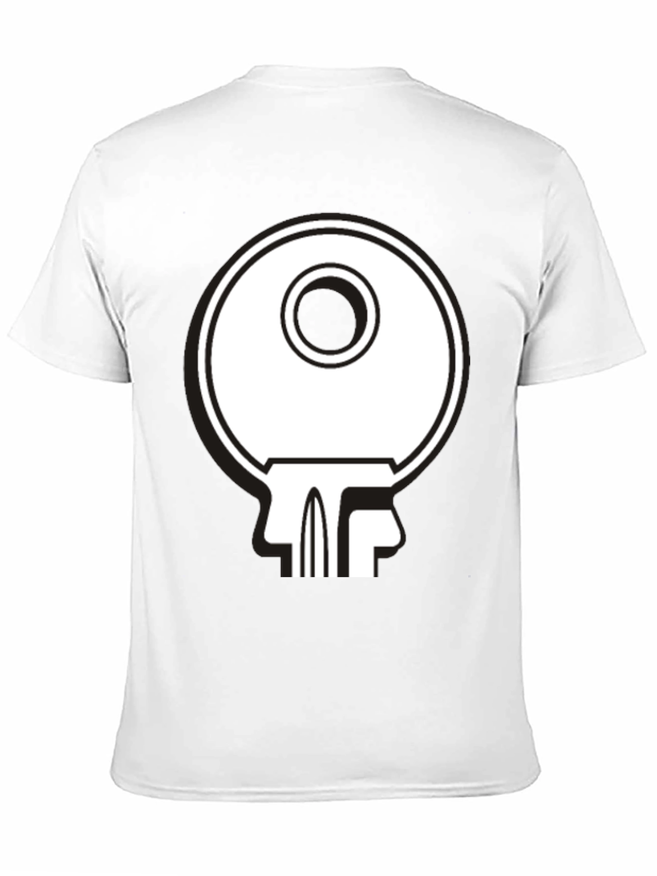 Black Abstract Key Graphic Print T-Shirt - Black view 11