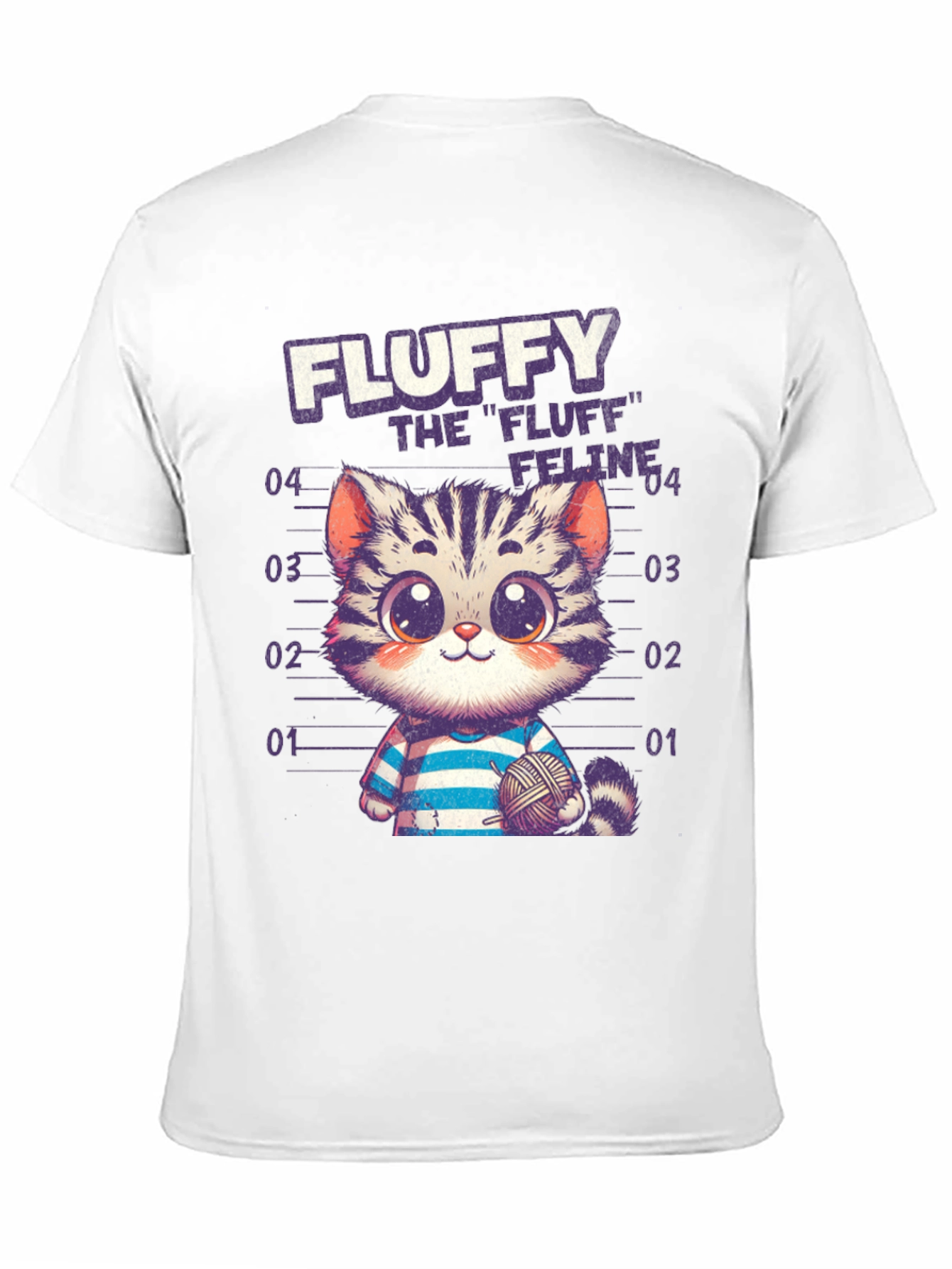 Black Fluffy Feline Graphic Tee - Soft Cotton Blend view 11