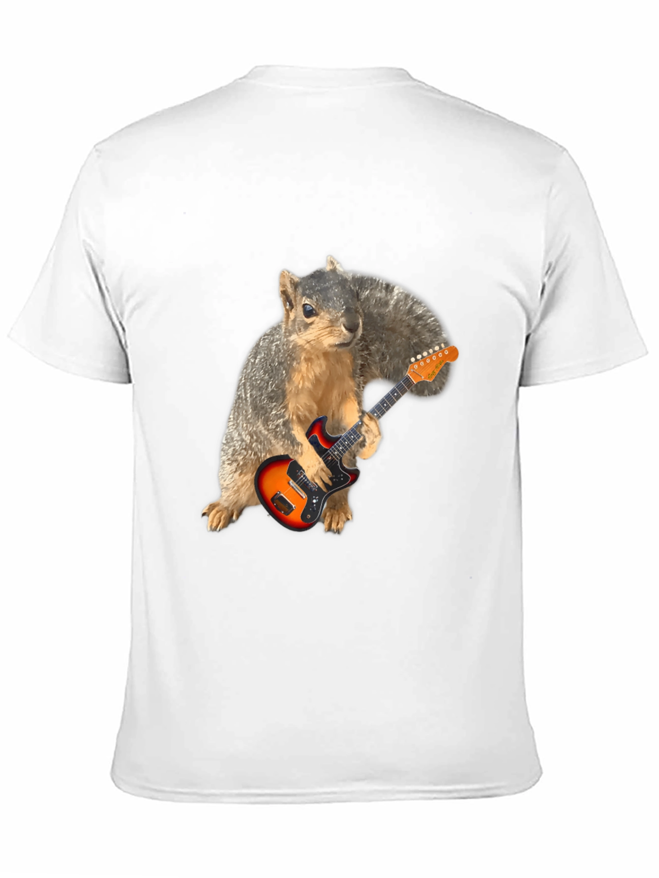 Black Squirrel Guitarist Graphic Tee - Black T-Shirt view 11