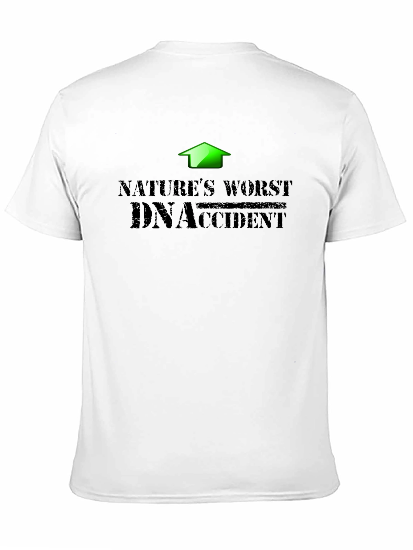 Black Nature's Worst DNA Accident Black T-Shirt view 11