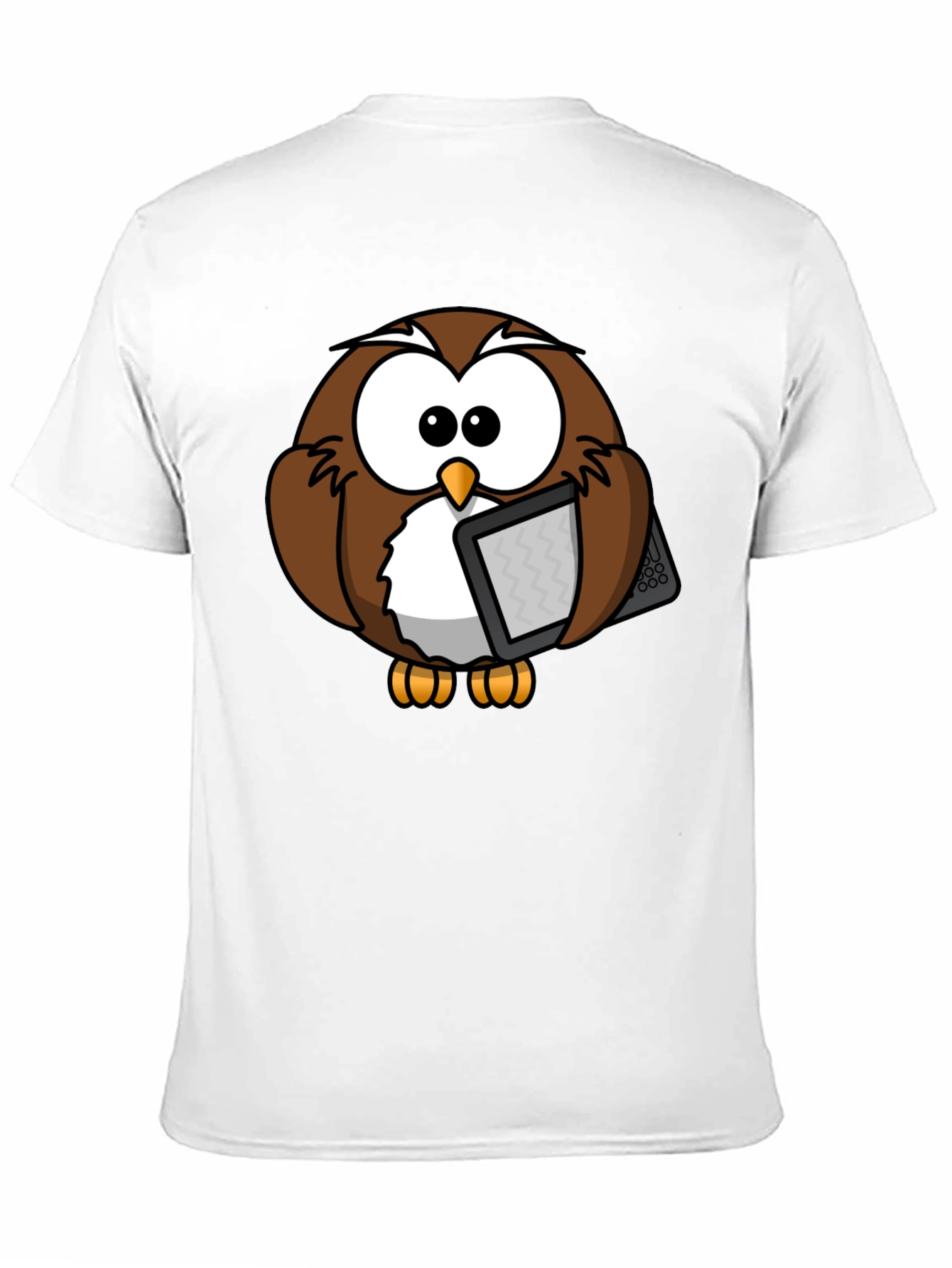 Black Owl Reading E-reader Graphic T-Shirt view 11