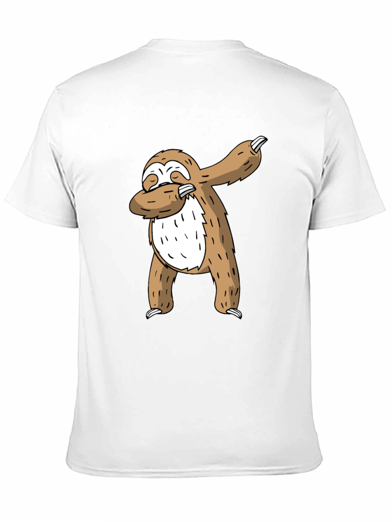 Black Dabbing Sloth Graphic Tee - Cool Casual T-Shirt view 11