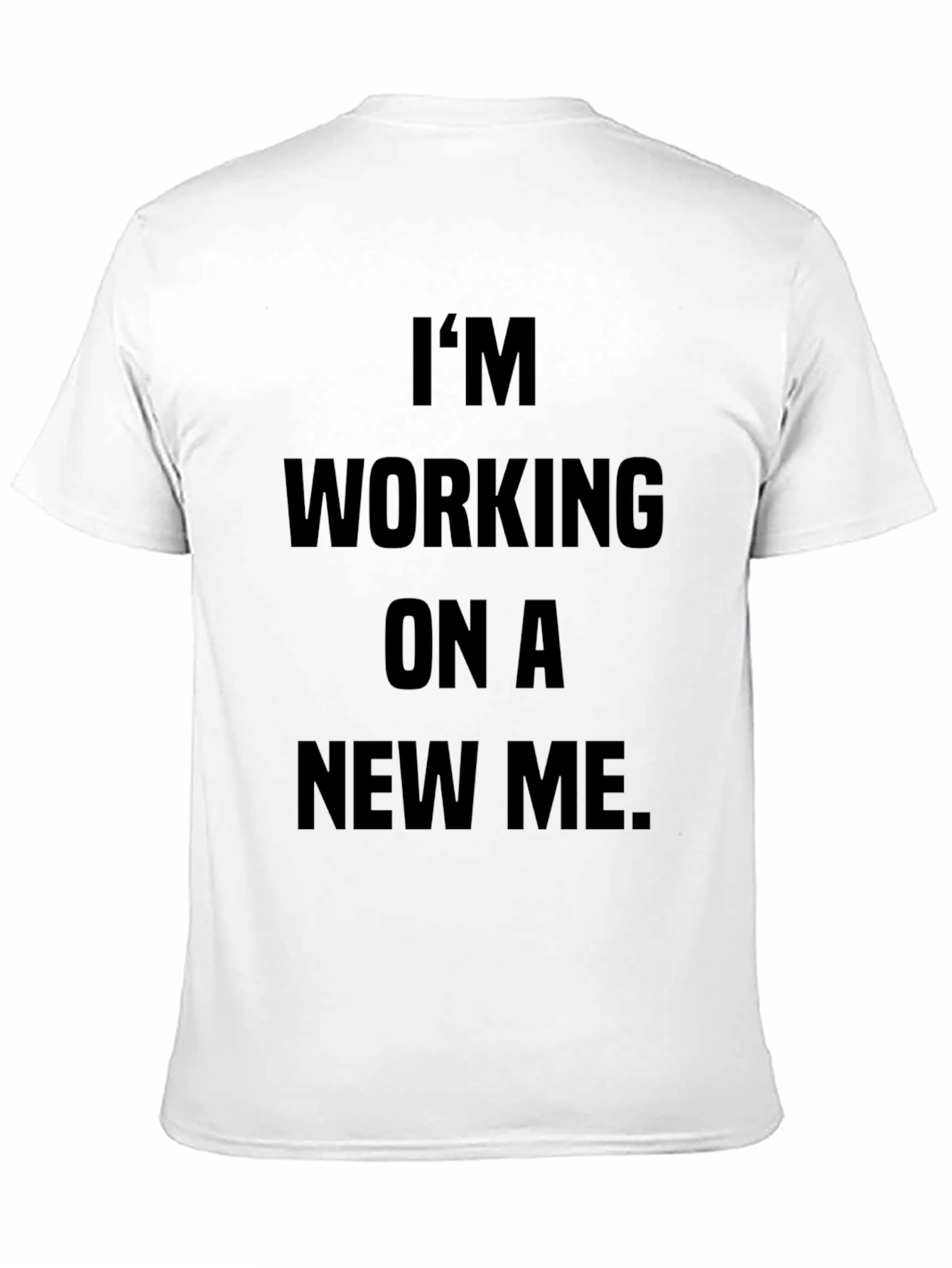 Black I'm Working on a New Me Black Tee view 11