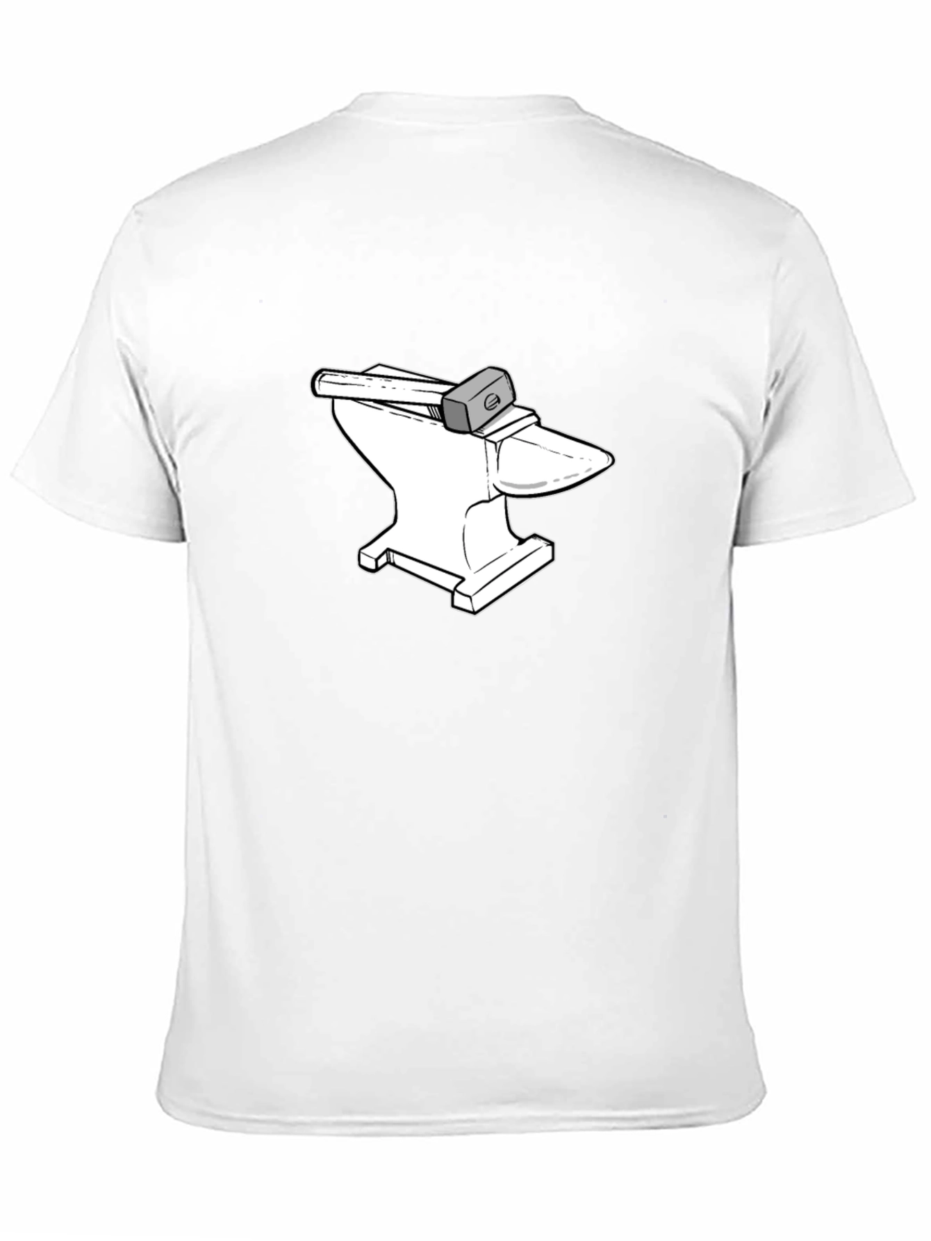 Black Anvil and Hammer Graphic Tee - Black Cotton T-Shirt view 11