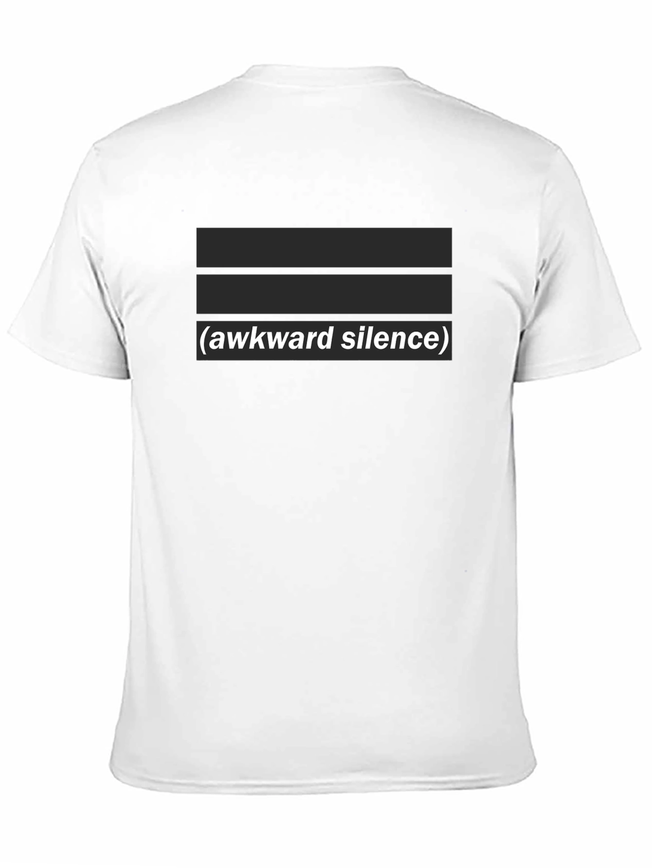 Black Awkward Silence Graphic Tee - Unisex Black T-Shirt view 11
