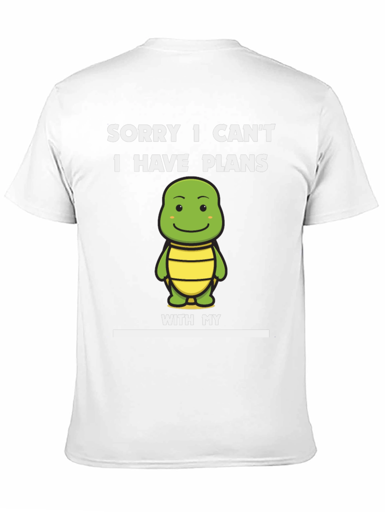 Black Funny Turtle Plans T-Shirt view 11