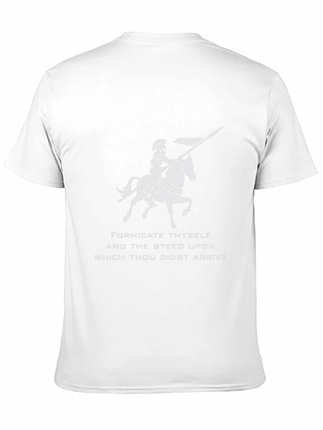 Black Humorous Knight & Steed Graphic T-Shirt view 11
