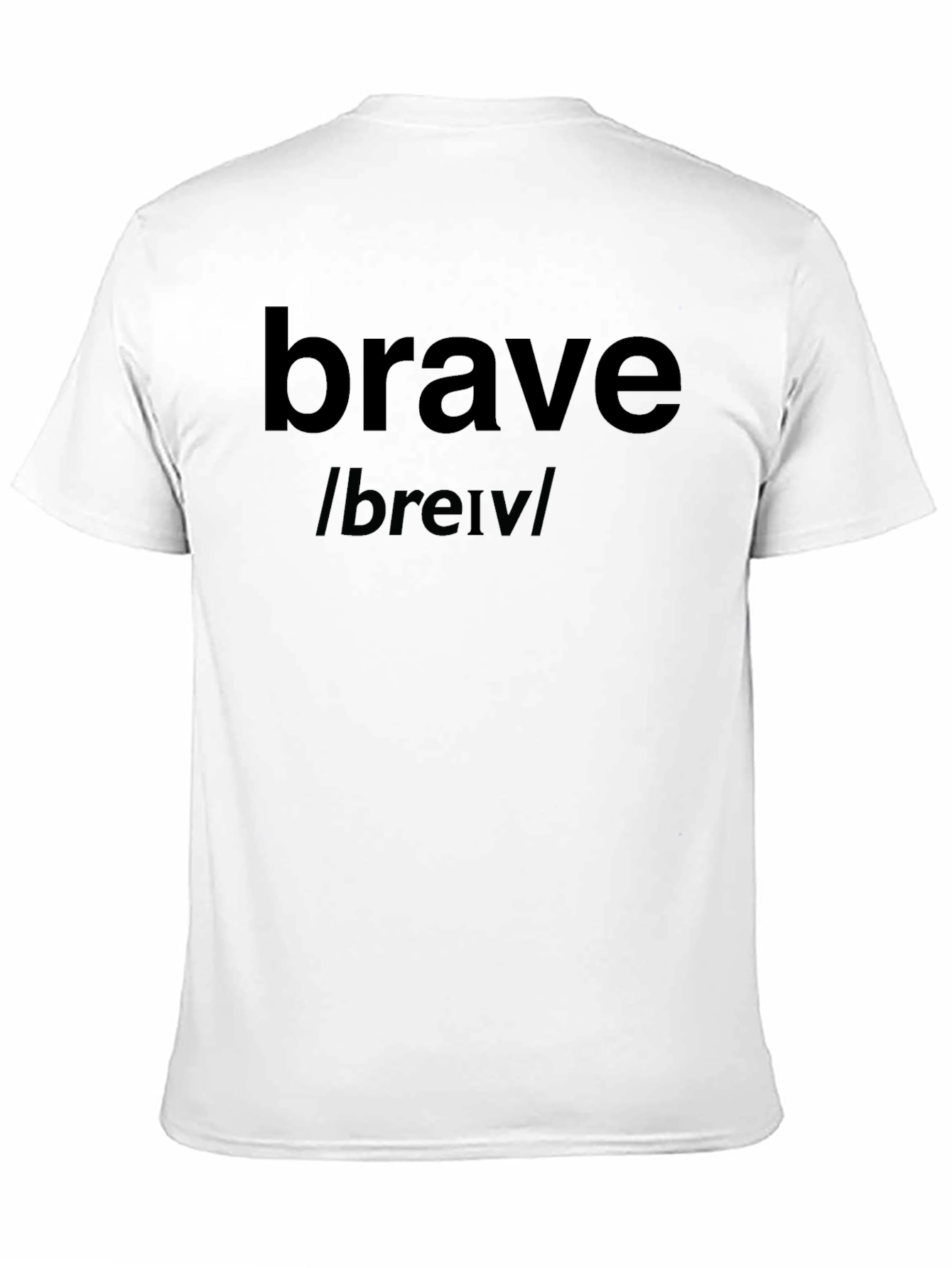 Black Brave Definition T-Shirt - Black Cotton Tee view 11