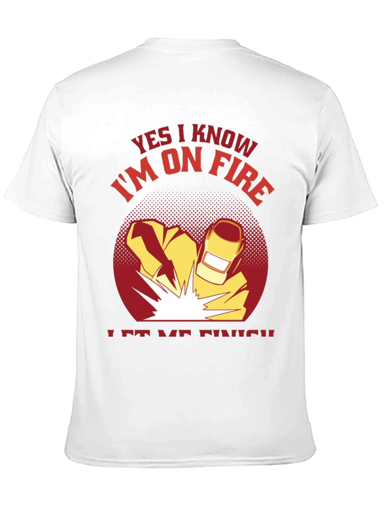 Black Welder On Fire Black T-Shirt view 11