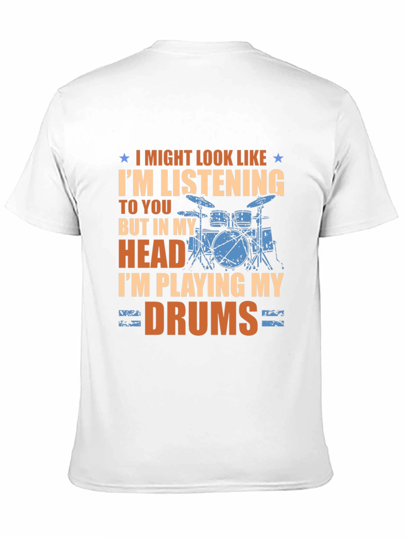 Black Drummer T-Shirt: I'm Playing My Drums view 11