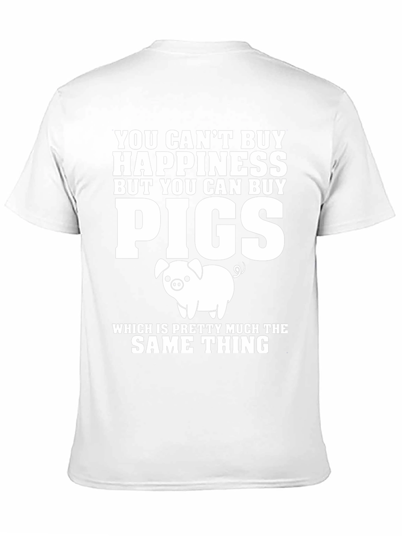 Black Funny Pig Lover T-Shirt: Can Buy Pigs view 11