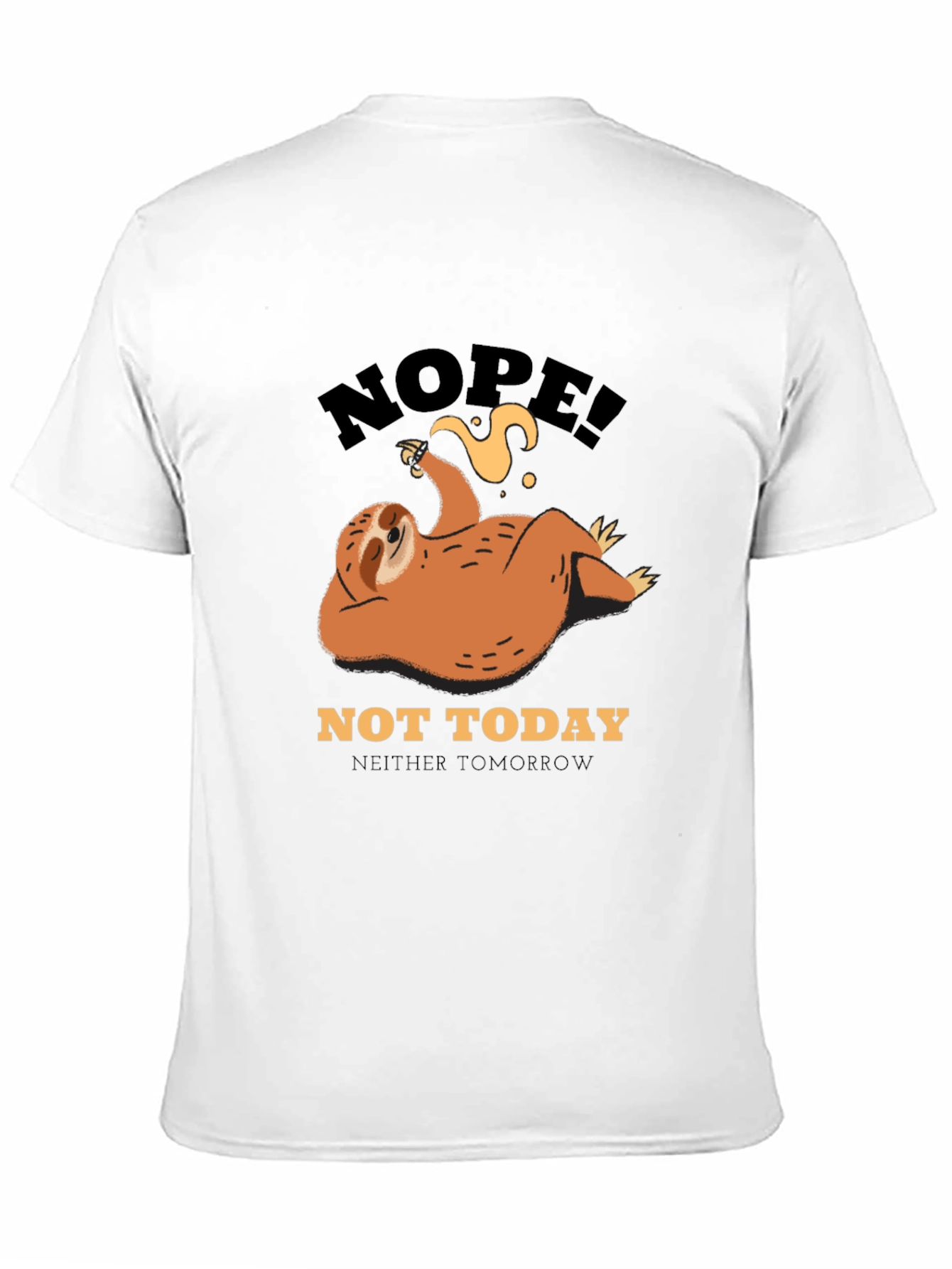 Black Nope! Not Today Sloth Graphic Tee - Lazy Day Comfort view 11