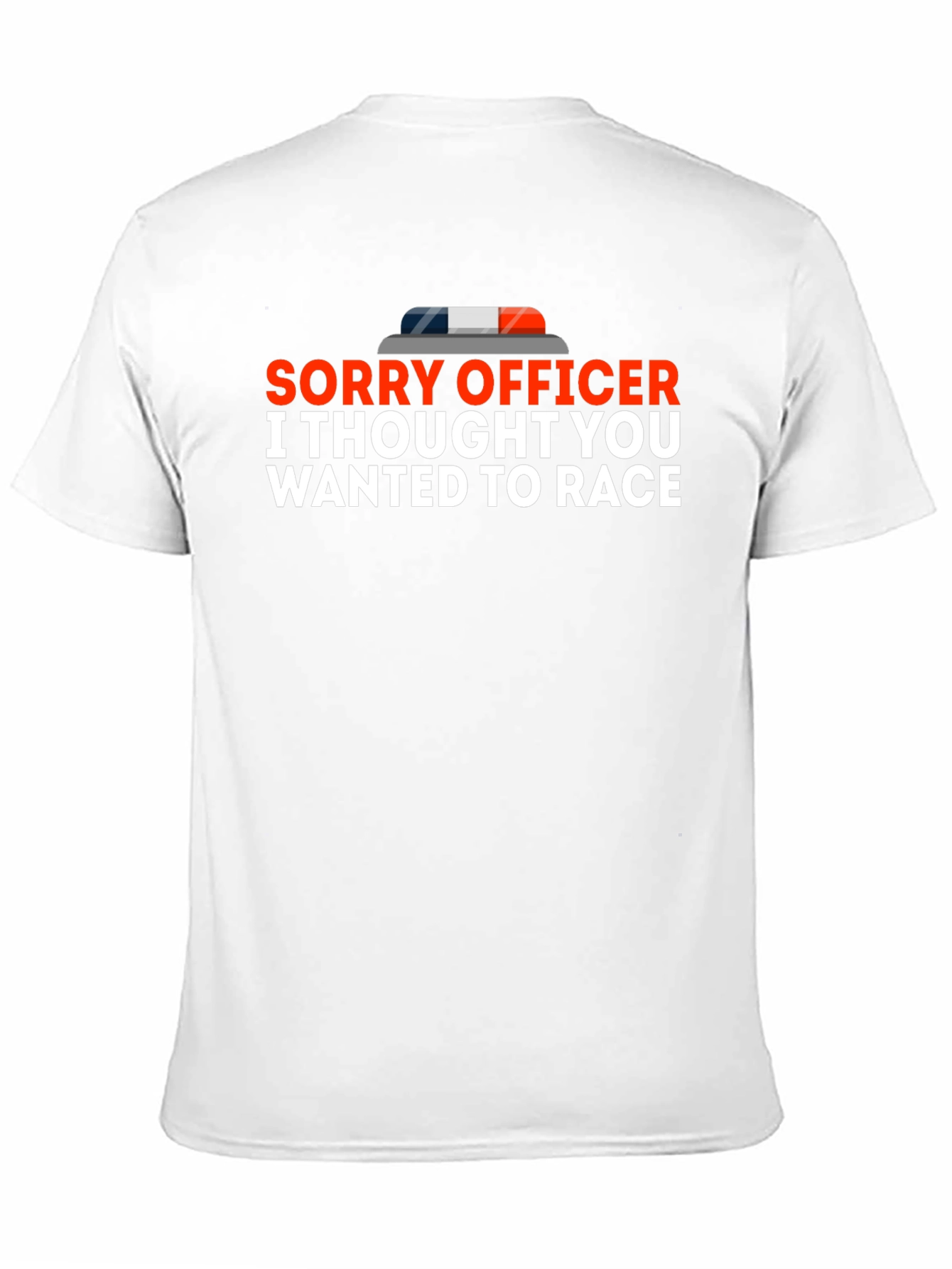 Black Sorry Officer T-Shirt Funny Racing Tee view 11