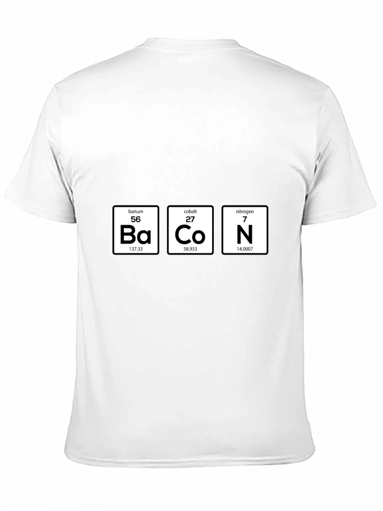 Black Bacon Periodic Table Funny T-Shirt view 11