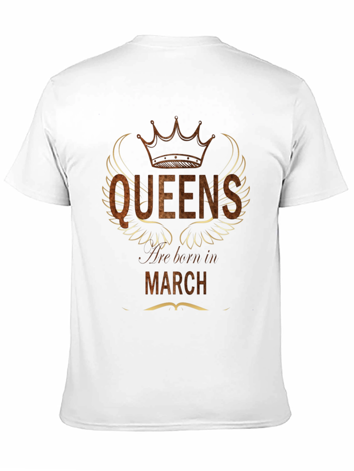 Black Queens Born in March Black Graphic Tee view 11