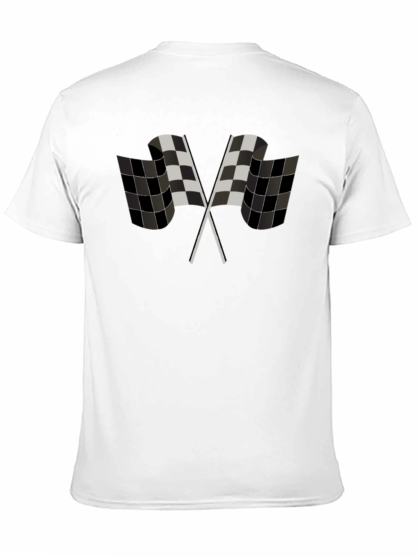 Black Checkered Flag Graphic Tee - Racing Fan Apparel view 11