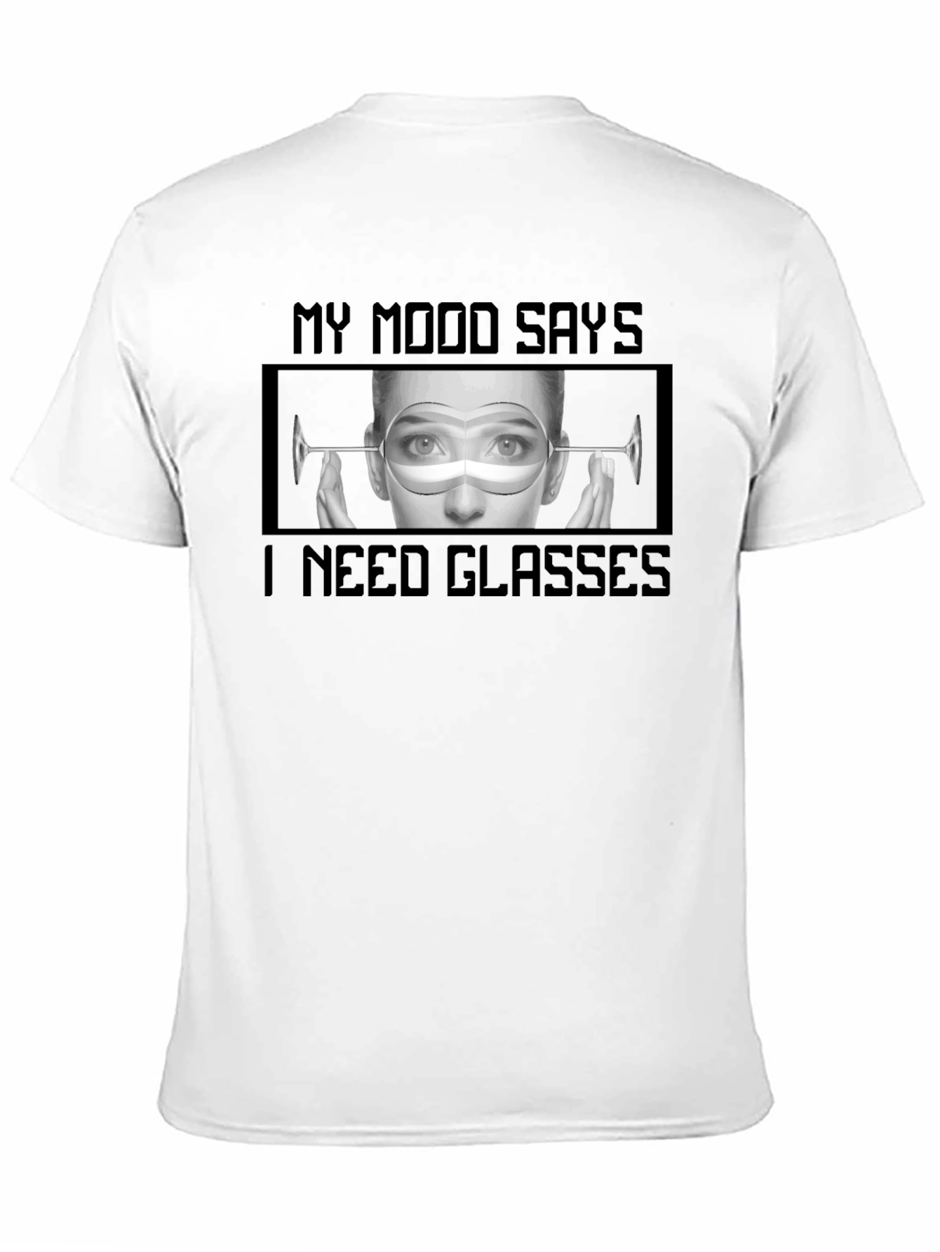Black My Mood Says I Need Glasses Graphic Tee view 11