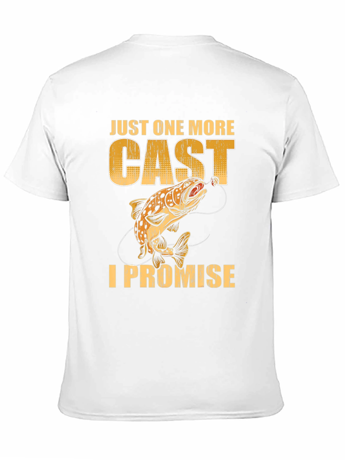 Black Just One More Cast Fishing T-Shirt view 11