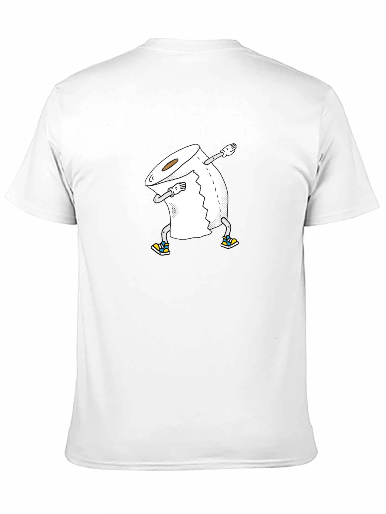 Black Dabbing Toilet Paper Roll Graphic Tee - Black T-Shirt view 11