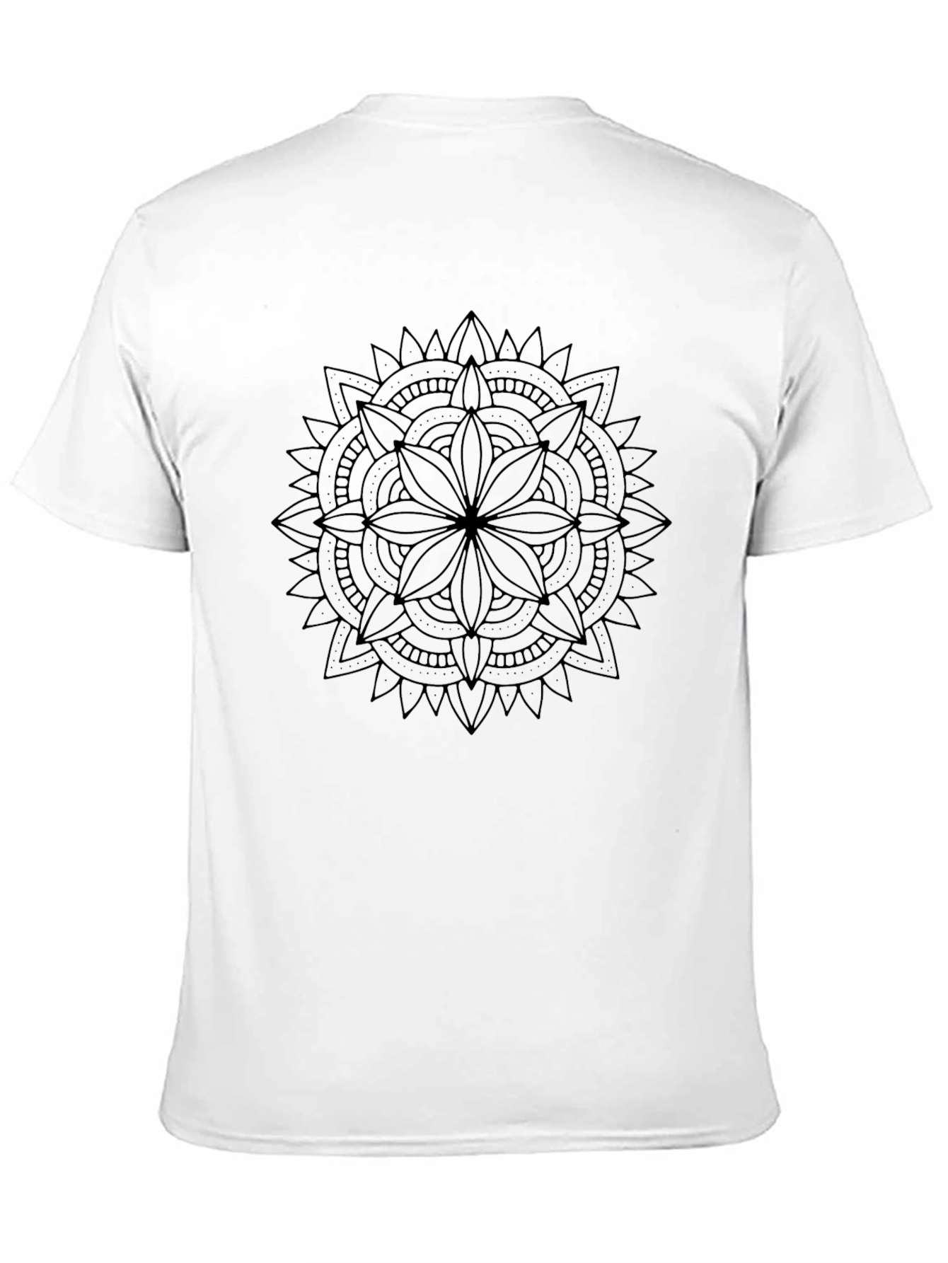 Black Black Mandala Graphic Tee - Men's Casual Shirt view 11