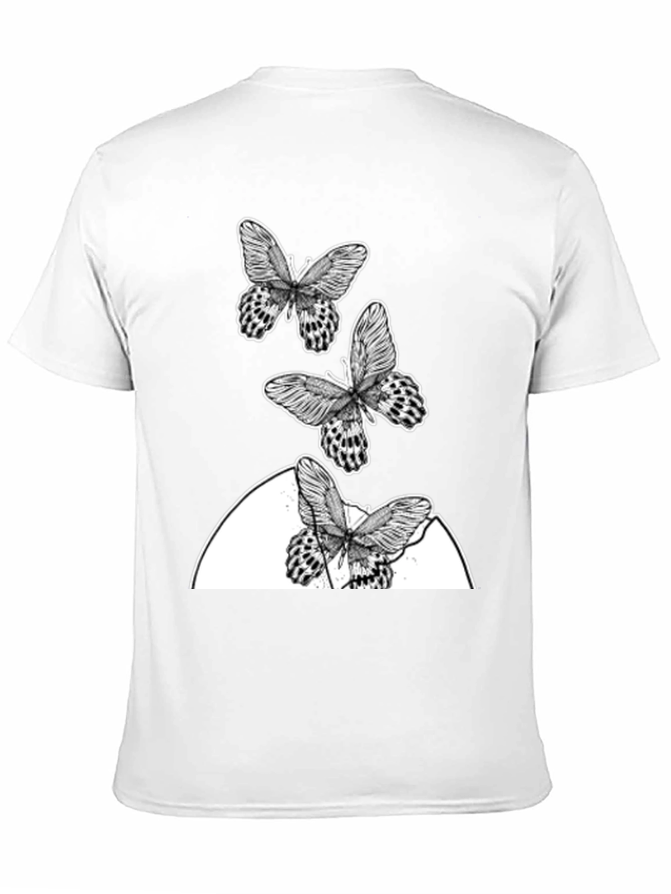 Black Butterfly Graphic T-Shirt - Trendy Casual Wear view 11