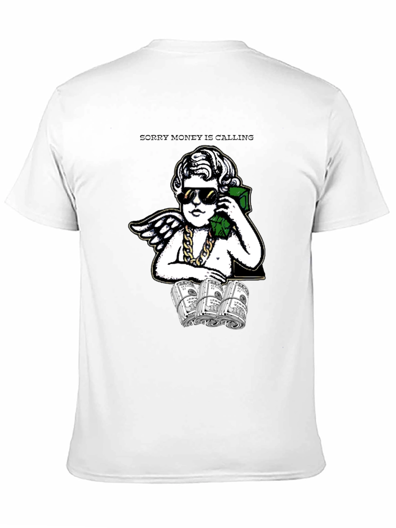 Black Money Calling Graphic Tee view 11