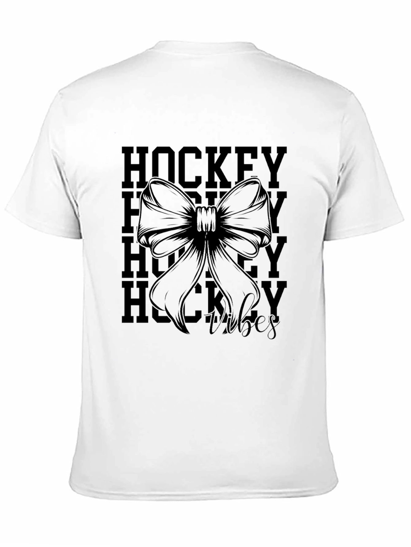 Black Hockey Vibes Graphic Tee - Black Cotton view 11