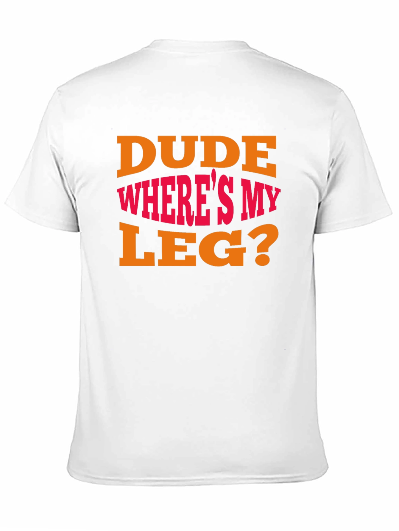 Black Dude Where's My Leg? Graphic T-Shirt - Funny view 11