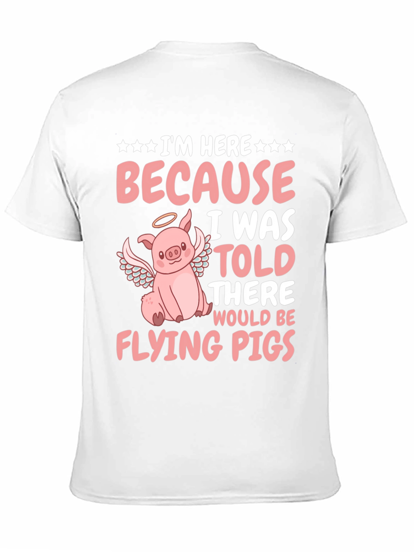 Black Flying Pig T-Shirt - Funny Animal Graphic Tee view 11
