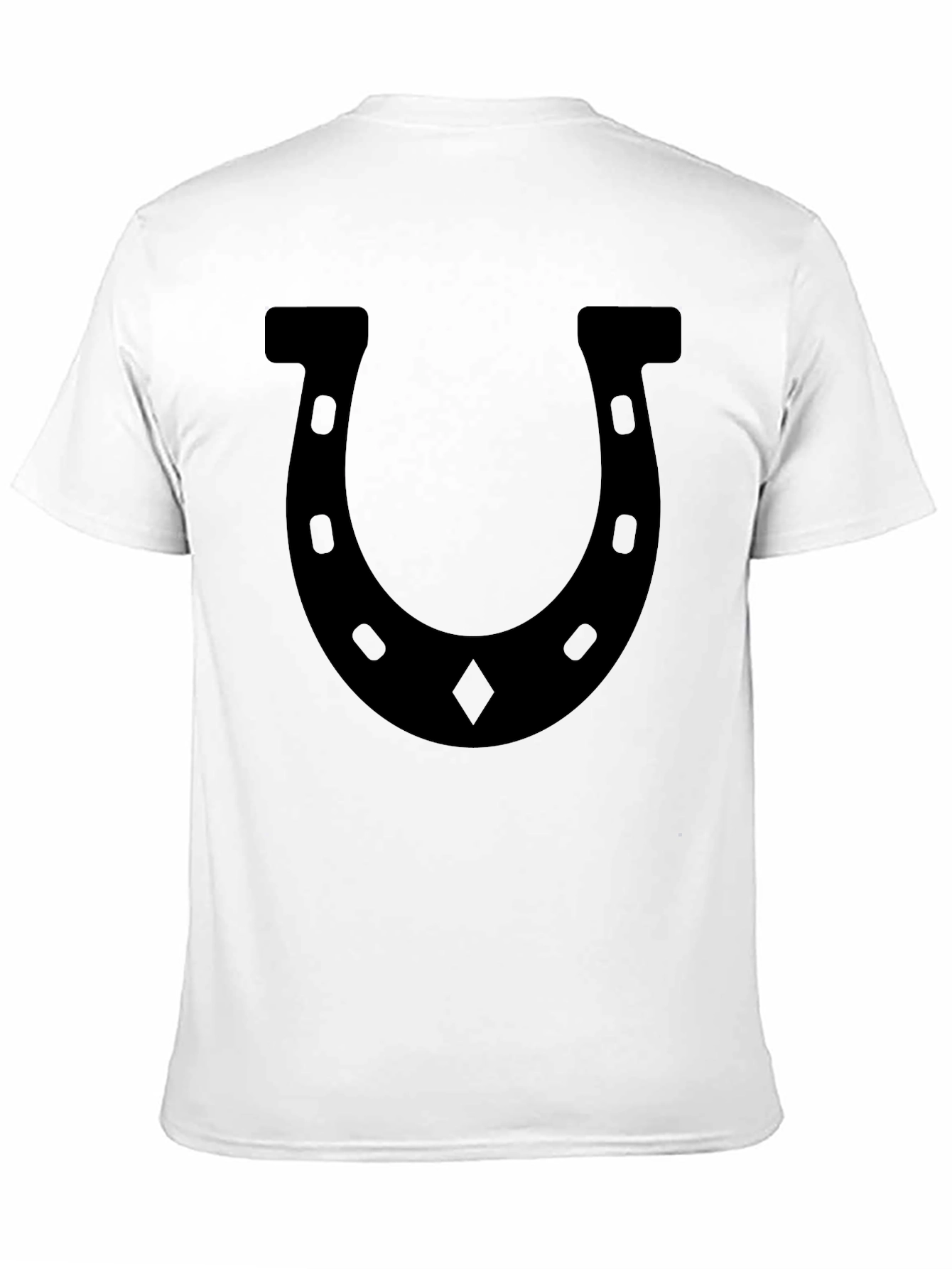 Black Lucky Horseshoe Black Graphic T-Shirt view 11