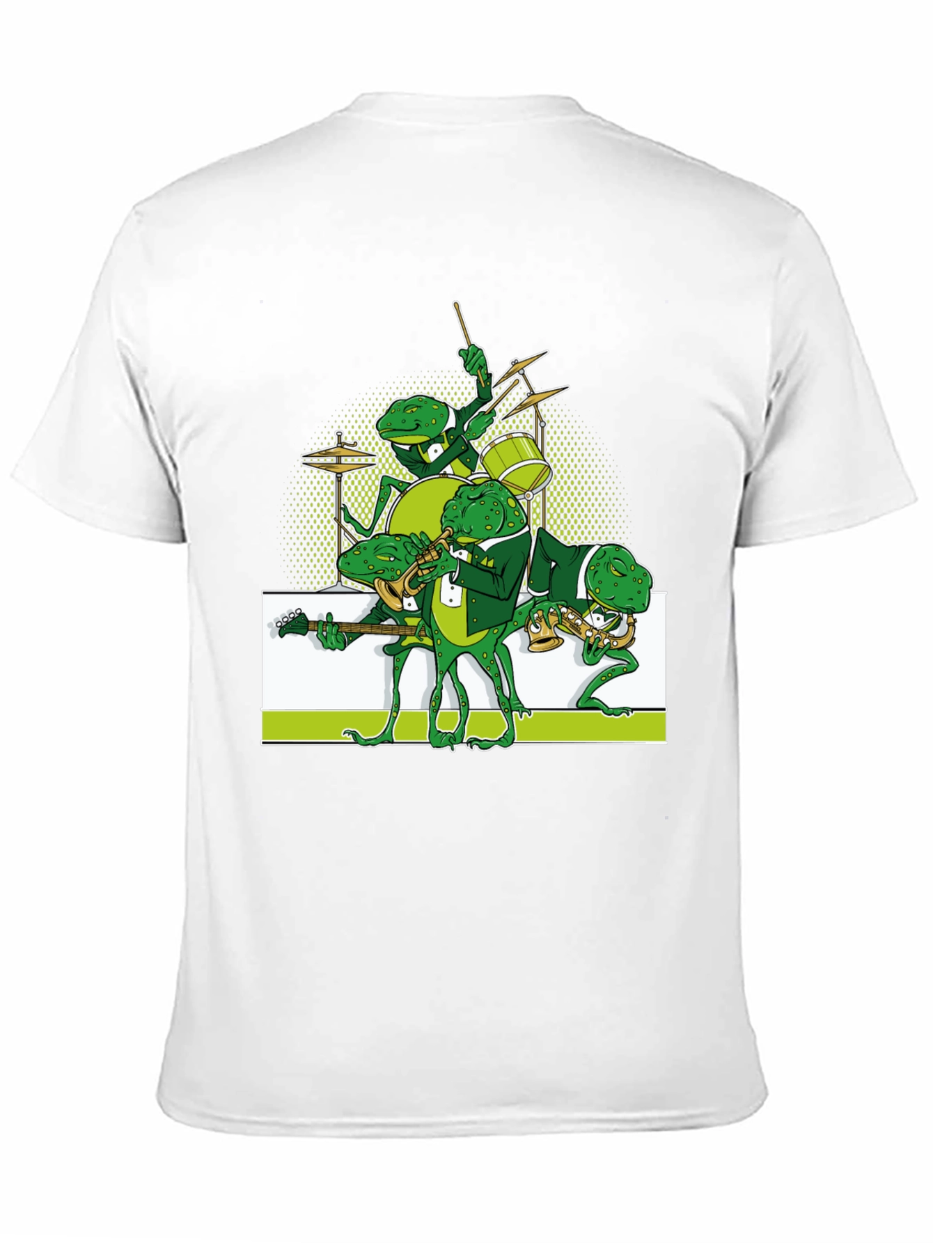 Black Frog Band Graphic Tee - Black Casual T-Shirt view 11