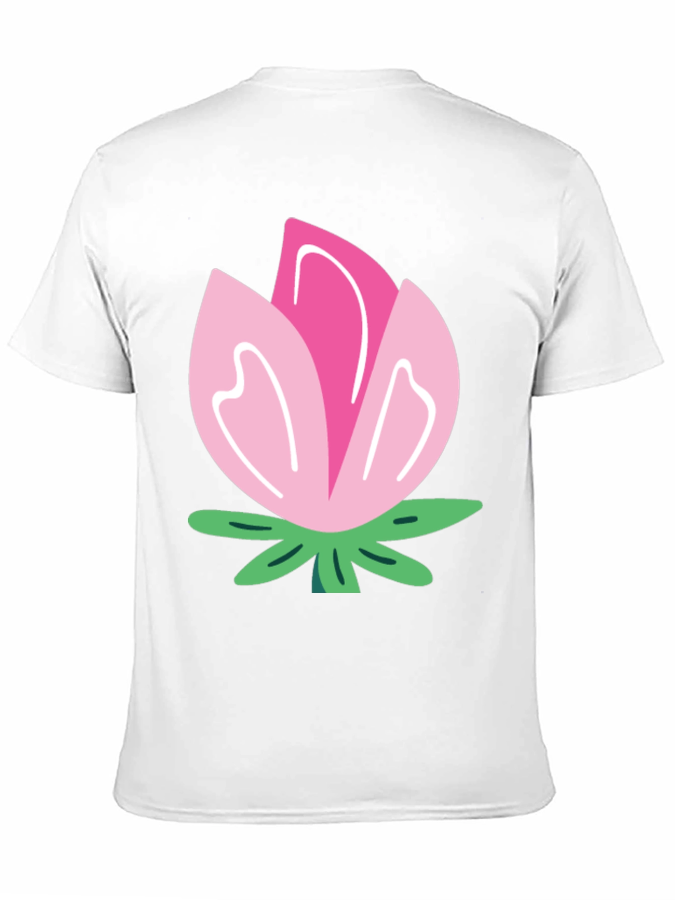 Black Pink Flower Graphic T-Shirt - Soft Cotton Blend view 11