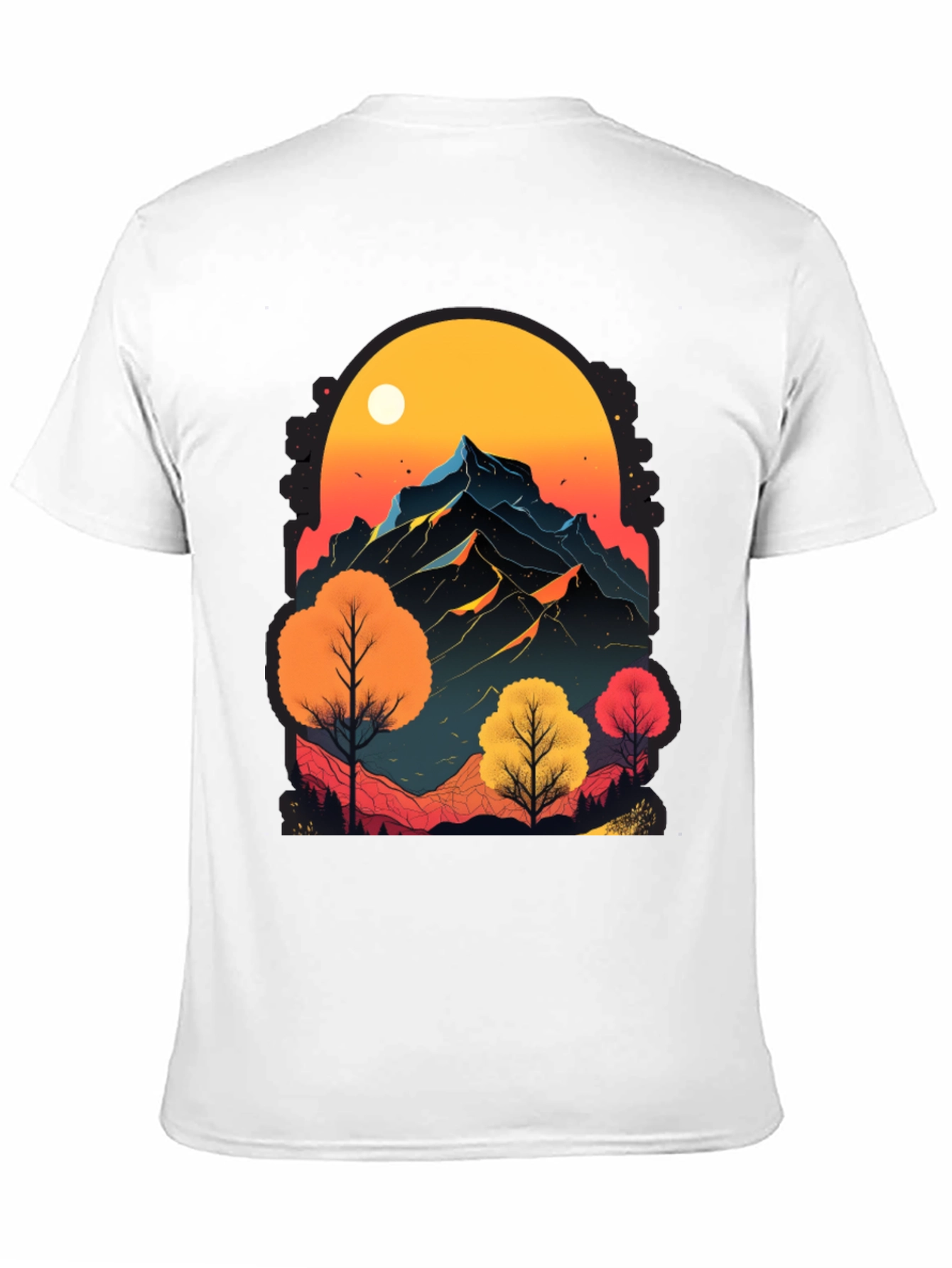 Black Mountain Sunset Graphic Tee - Nature Inspired Design view 11