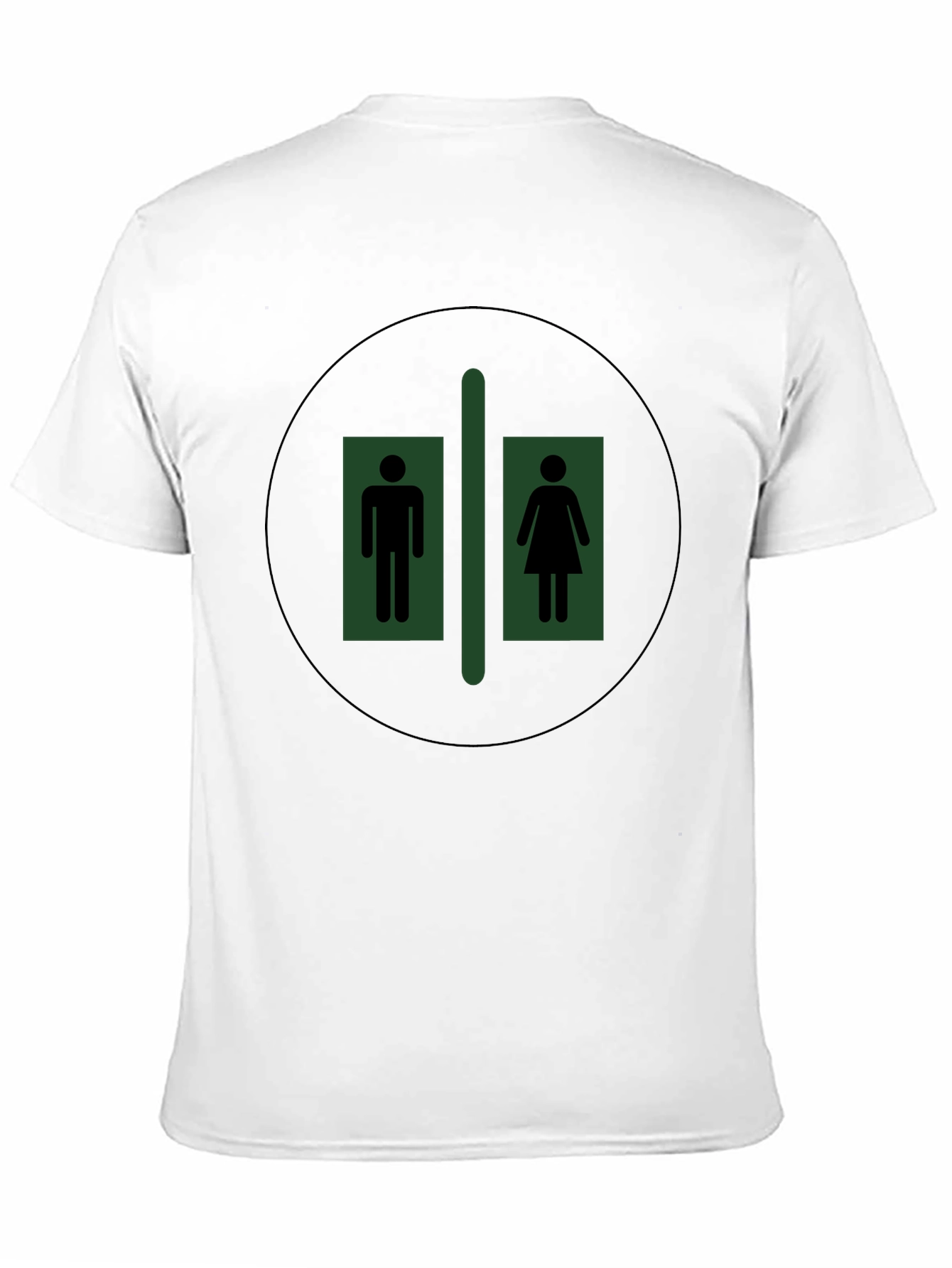 Black Unisex Restroom Symbol T-Shirt - Black view 11