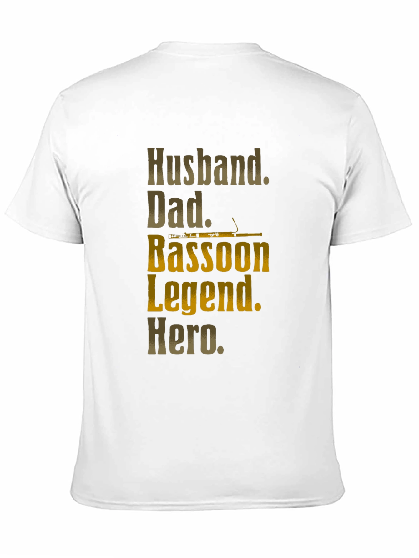 Black Husband Dad Bassoon Legend Hero Men's Black T-Shirt view 11