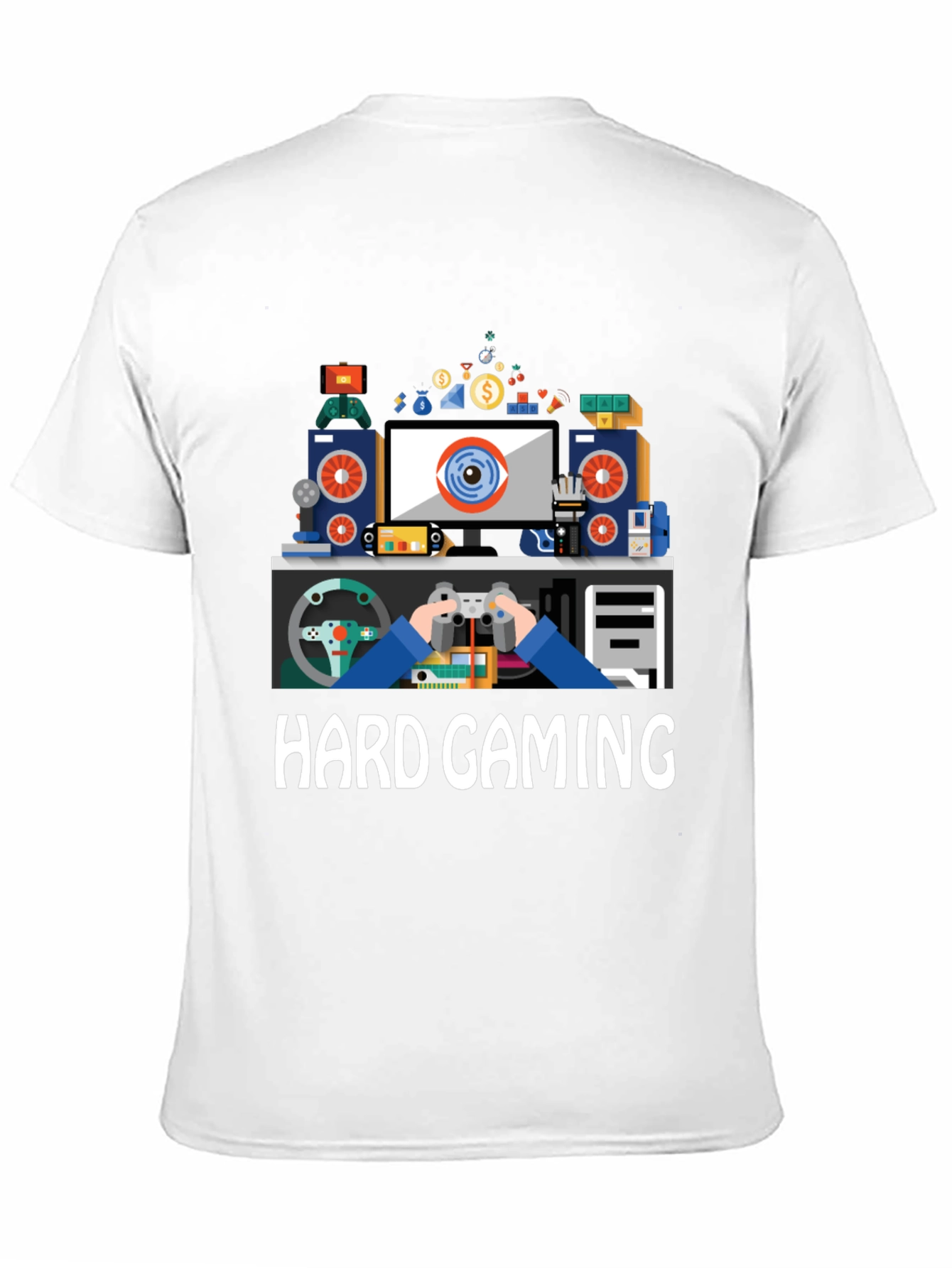 Black Hard Gaming T-Shirt - Gamer Life Apparel view 11