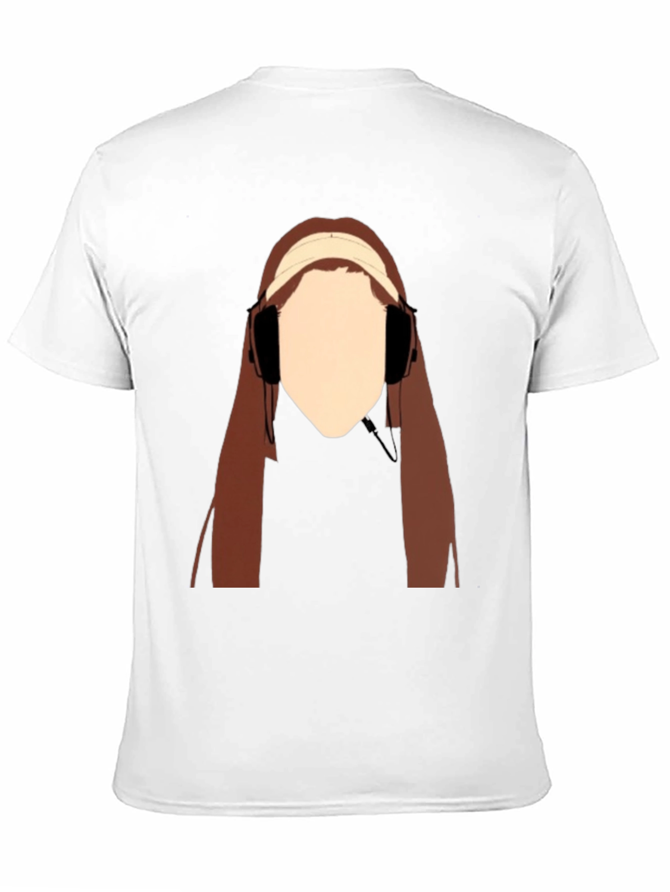 Black Headphones Girl Graphic Tee - Cool Casual Style view 11