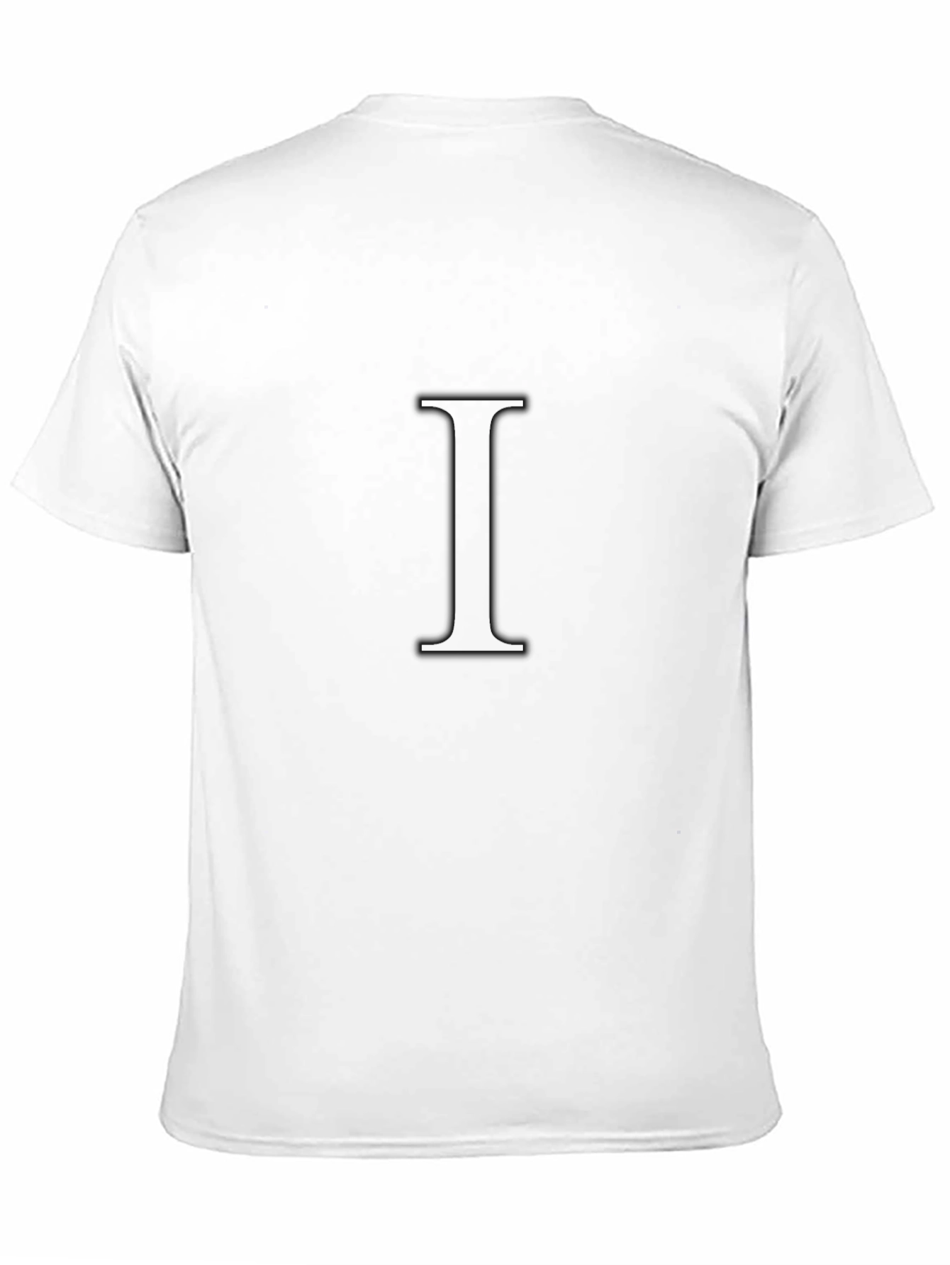 Black Minimalist Black T-Shirt with Roman Numeral I Design view 11