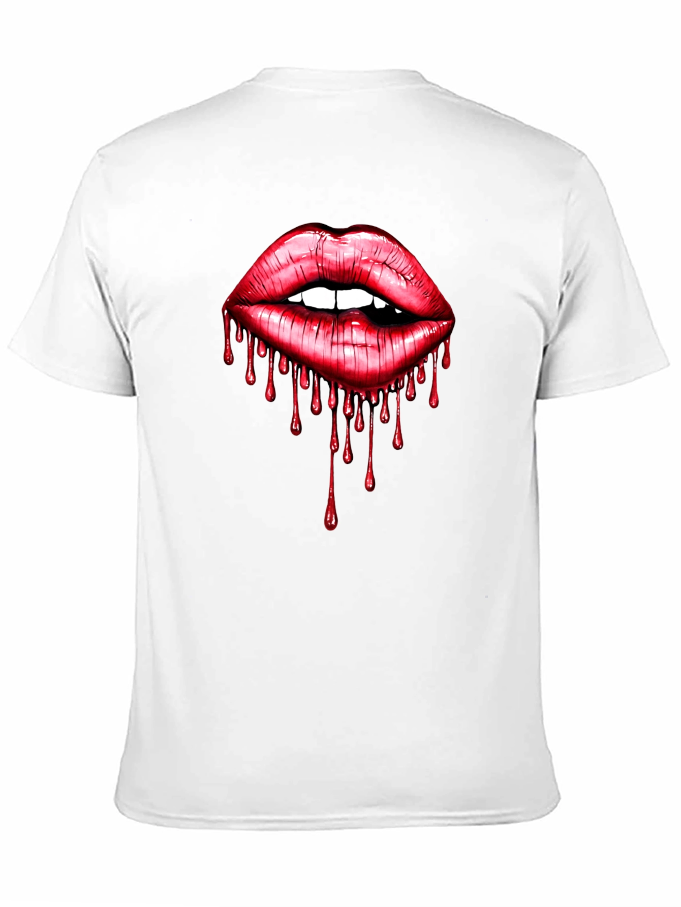 Black Bloody Lips Graphic Tee - Unisex view 11