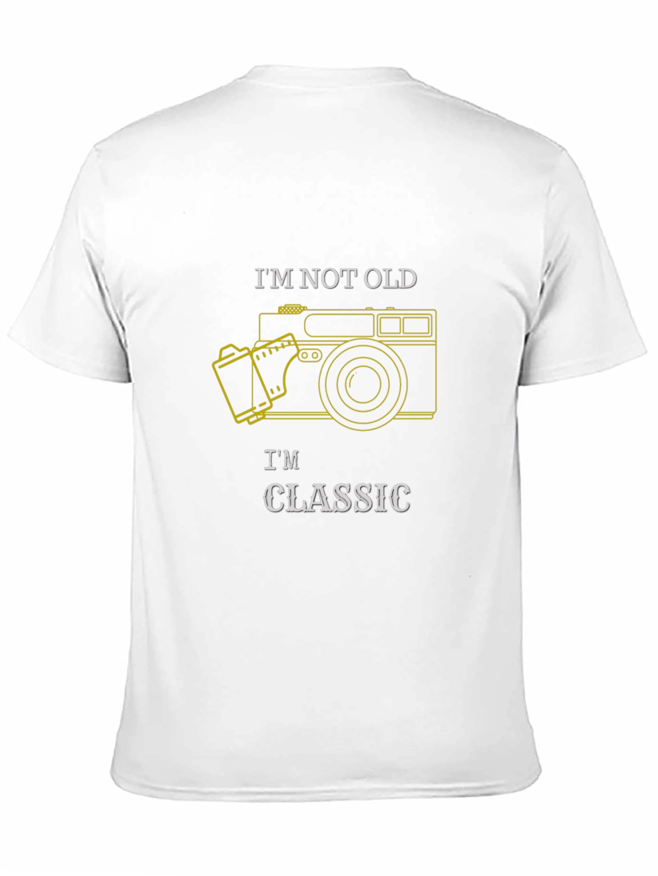 Black Classic Camera T-Shirt - "I'm Not Old, I'm Classic" view 11