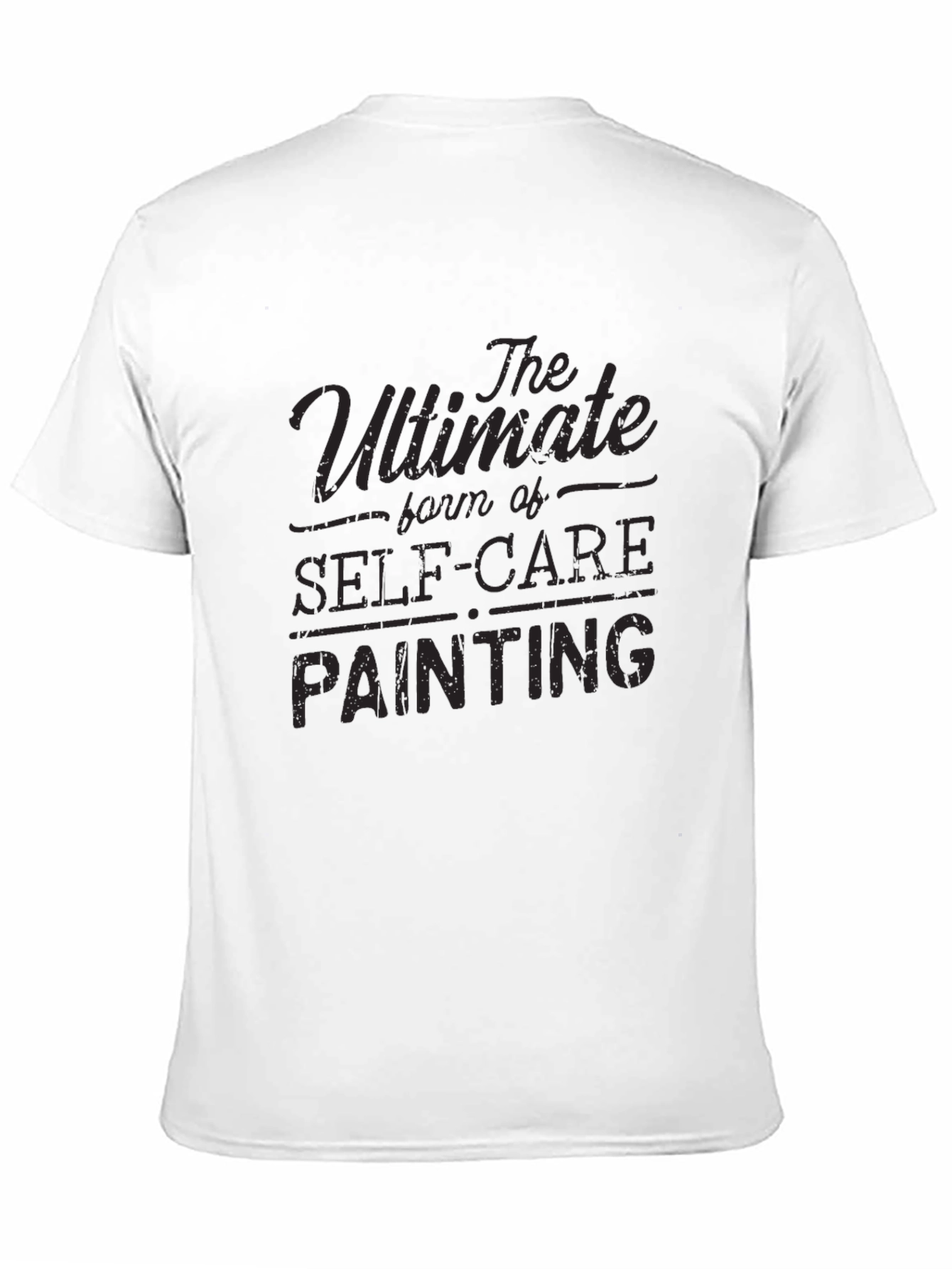 Black Ultimate Self-Care Painting Black Graphic Tee view 11