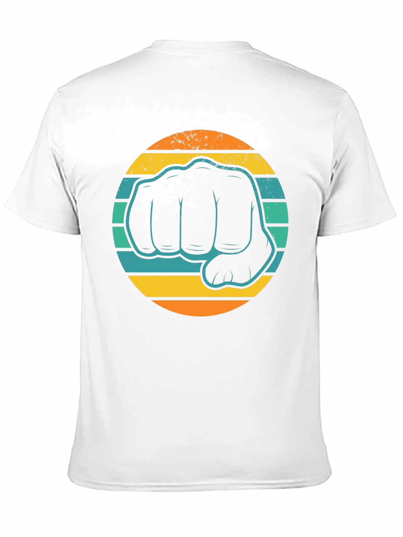 Black Retro Fist Graphic T-Shirt view 11