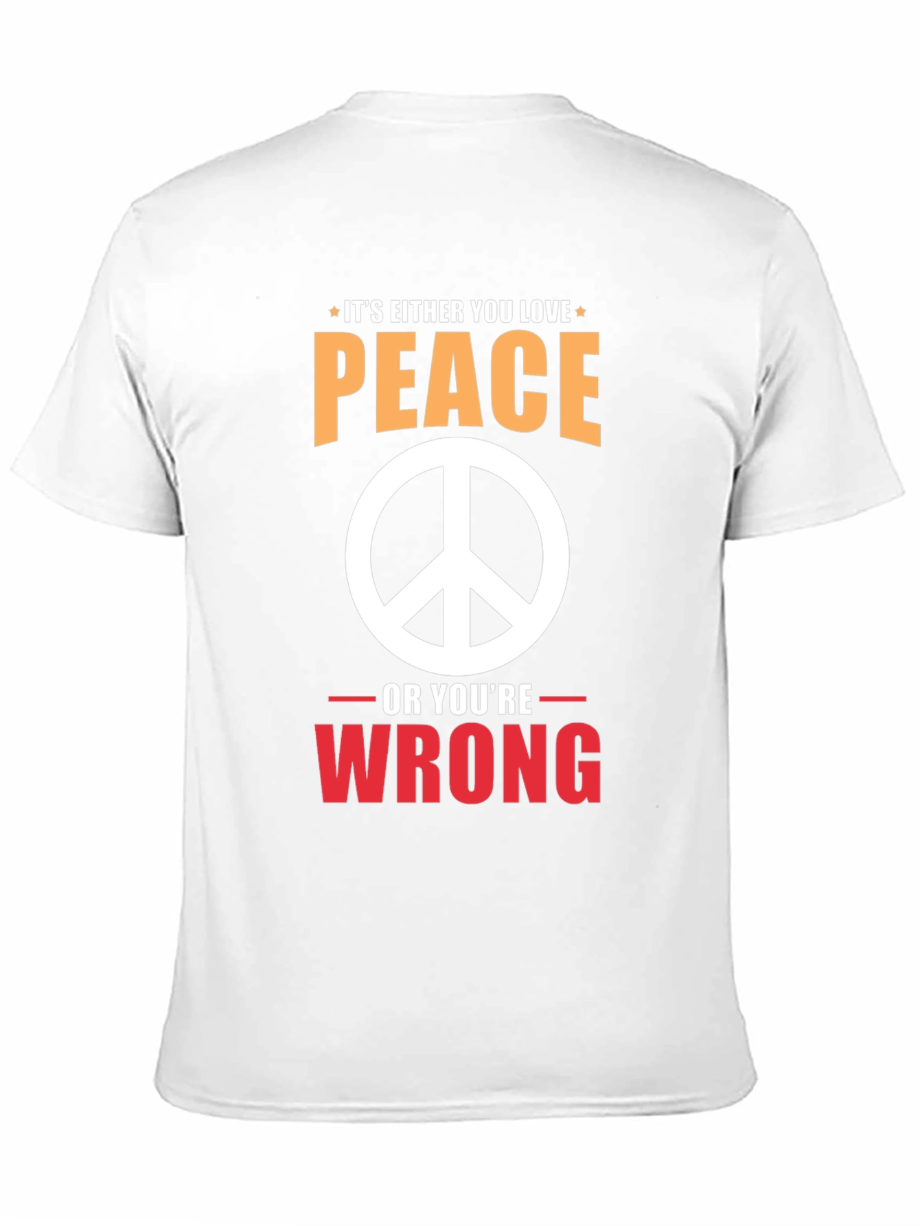 Black Peace Love Wrong T-Shirt view 11