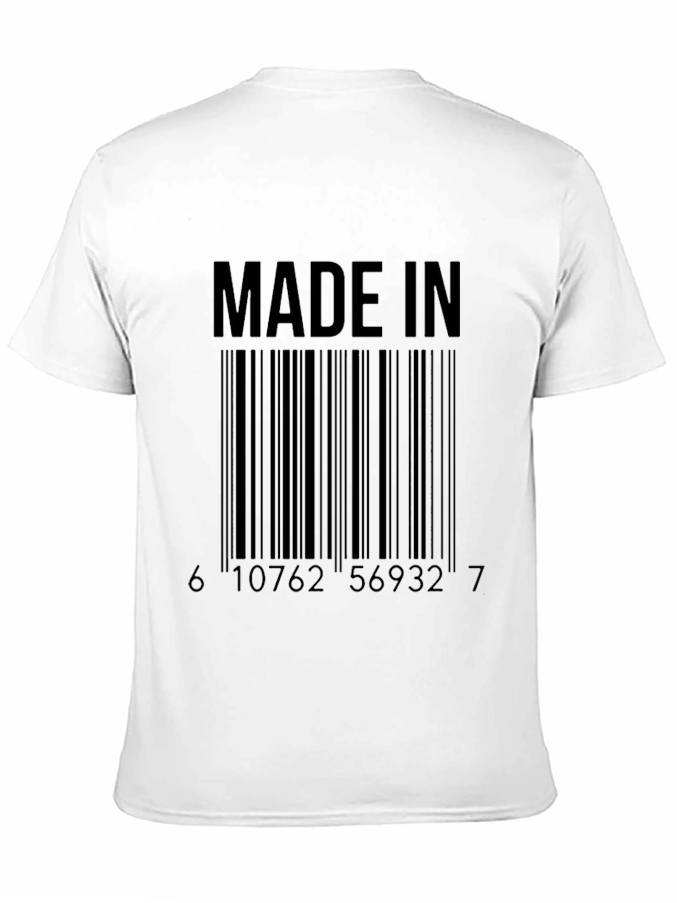Black Made In Barcode Graphic Tee view 11